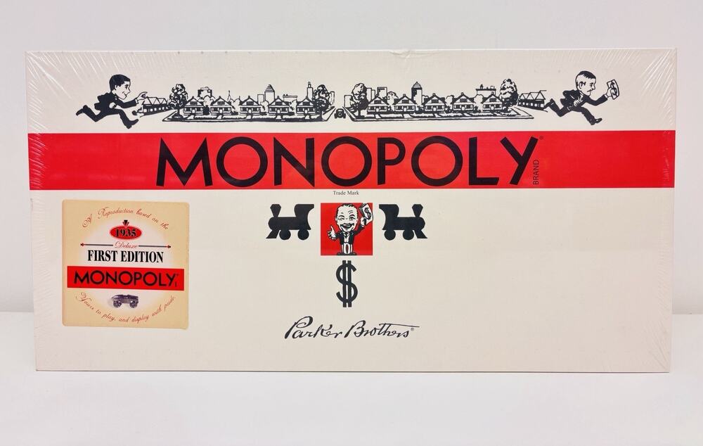 Monopoly Deluxe 1935 First Edition Reproduction 2002 New Sealed